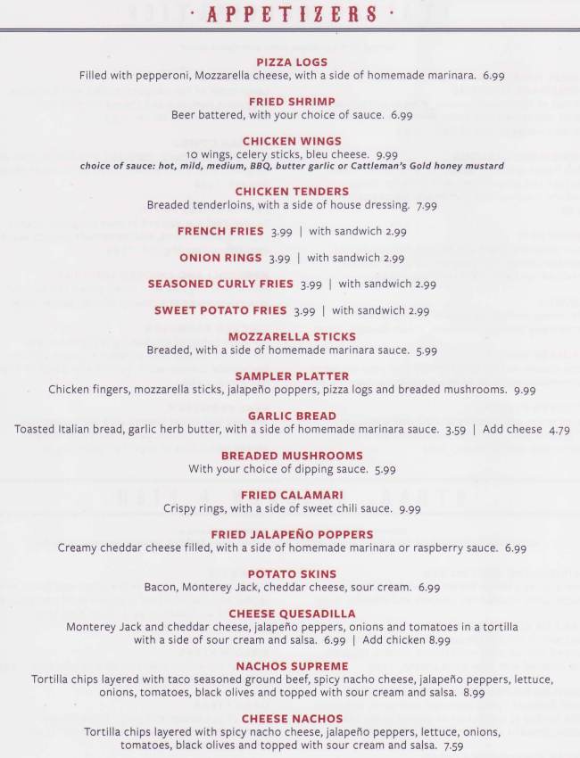 Fairground Inn Menu, Watertown, NY